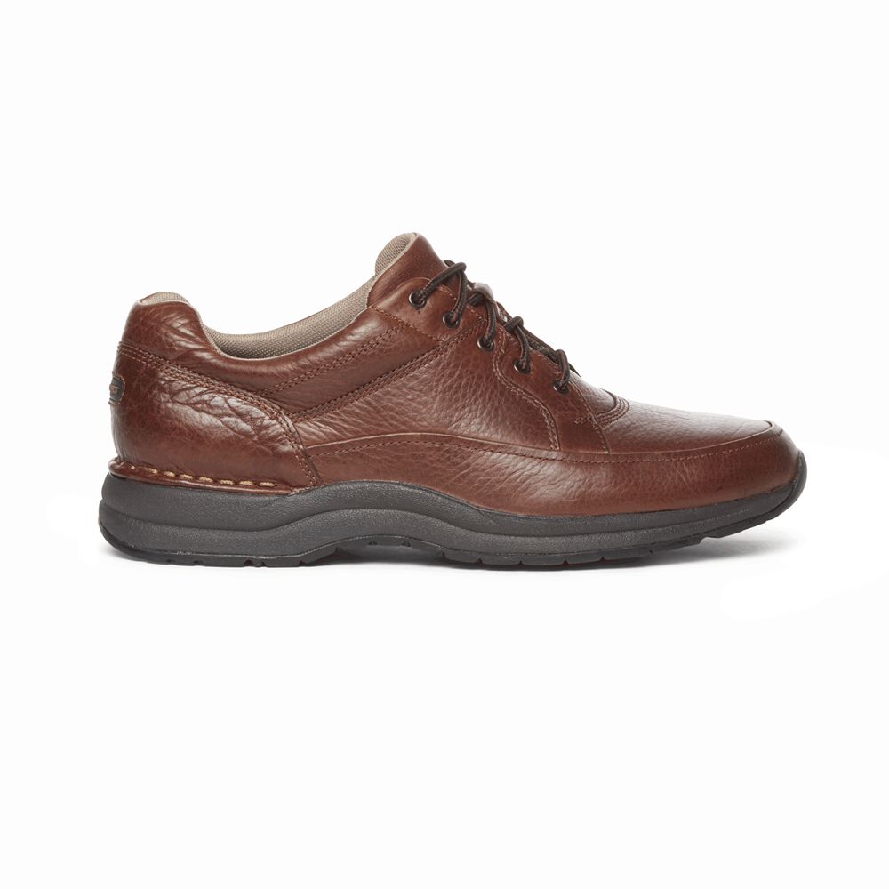 Rockport Men's Edge Hill Lace-To-Toe Walking Shoes - Brown - USA (7394JIBOY)